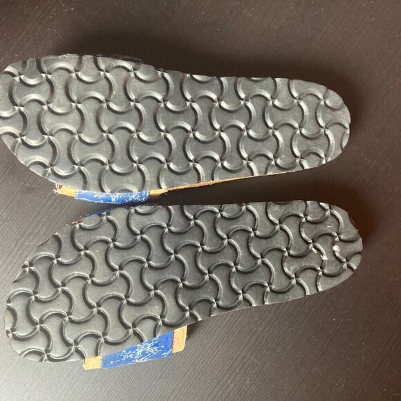 QURQ BLUE OVERSIZED BOW WOMAN'S SLIDES-  size 8 - Picture 2 of 8